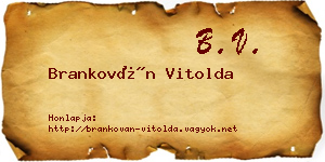 Brankován Vitolda névjegykártya
